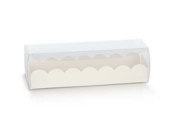 ASTUCCIO TRASPARENTE PET CON VASCHETTA MACARONS 16x5x5cm (10pz)