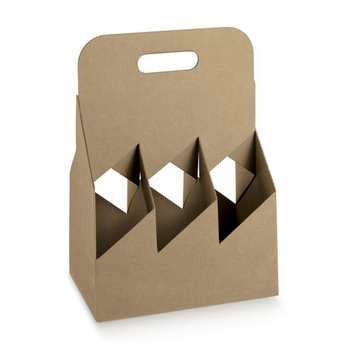 CESTELLO 6 BOTTIGLIE AVANA 19.5X13X29