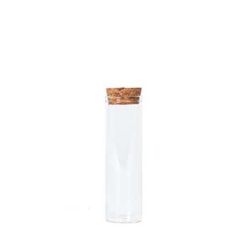 FIALETTA VETRO TAPPO SUGHERO USO ALIMENTARE D.3x10cm 45ml (1pz)