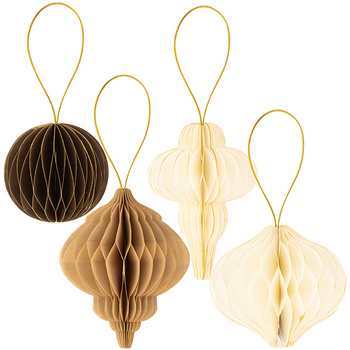 *DECORAZIONE IN CARTA FORME/COLORI ASSORTITI MARRONE 120g/mq 8/10/13cm (4pz)