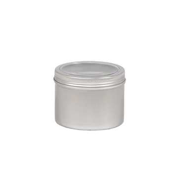 ALUMINIUM BOX CON FINESTRA D.65x50mm (120ml) (1pz)
