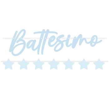 BANNER SET BATTESIMO AZZURRO 80cm 90cm