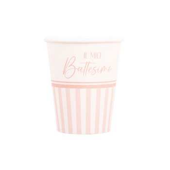 BICCHIERE 250ml IL MIO BATTESIMO ROSA (8pz)