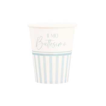 BICCHIERE 250ml IL MIO BATTESIMO AZZURRO (8pz)