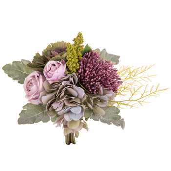 BOUQUET C/PROTEA E CAVOLO 31cm (1pz)