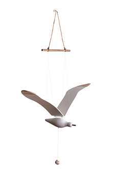 GABBIANO CON CORDA A MOVIMENTO MECCANICO 84X27X105cm (1pz)