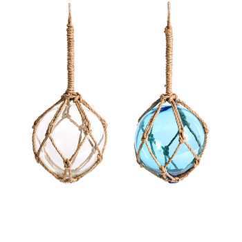 SFERA VETRO CON CORDA ASSORTITI D.20cm (1pz)