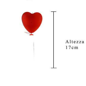 CUORE IN VETRO C/FILO 15X17cm (1pz)