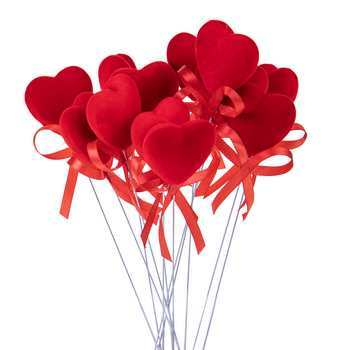 CUORE SU STECCO 4cm X H25cm (12pz)