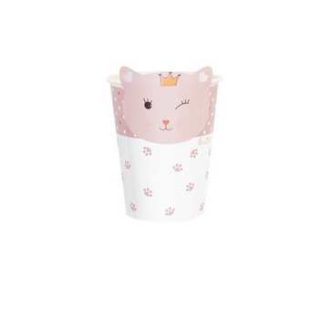 BICCHIERE CARTA + COVER LADY KITTY 250ml (8pz)