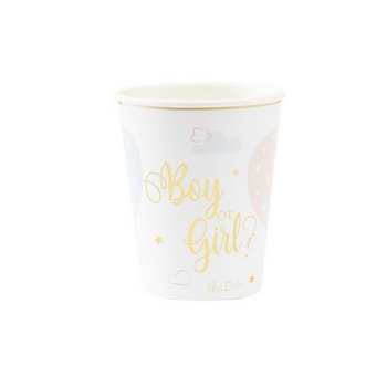 BICCHIERE CARTA + COVER BOY OR GIRL? 250ml (8pz)