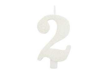 CANDELA BIANCA GLITTER NUMERO 2