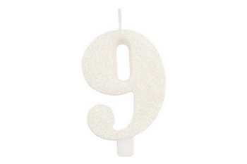 CANDELA BIANCA GLITTER NUMERO 9