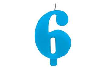 CANDELA AZZURRA NUMERO 6 SPARKLING