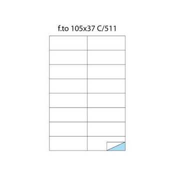 ETICHETTA ADESIVA MARKIN A4 SENZA MARGINE 105X37 (16X100fg) (su ordinazione)