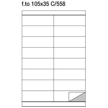 ETICHETTA ADESIVA MARKIN A4 CON MARGINE 70X36 (24X100fg) (su ordinazione)