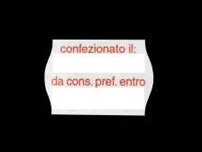 ETICHETTA PREZZATRICE 26X16 LOTTO N°/DA CONSUMARSI PREF ENTRO IL