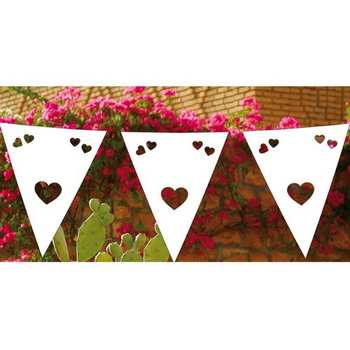 FESTONE CARTA BANDIERINA FUSTELLATA CUORE 3.6m