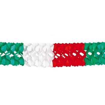 FESTONE CARTA GHIRLANDA TRICOLORE 5m