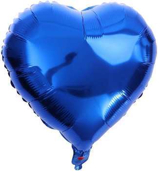 PALLONCINO IN MYLAR 18'' CUORE BLUE (su ordinazione)
