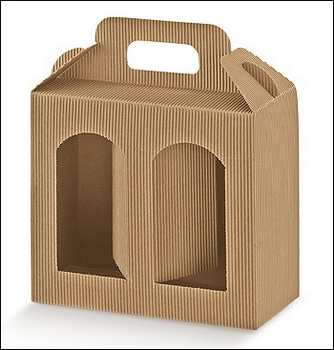 SCATOLA ONDA AVANA PORTA VASETTI 2 FINESTRE 17X8X9 SCOTTON