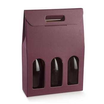 SCATOLA SKIN VINACCIA 3 BOTTIGLIE CON FINESTRA 27X9X38.5 SCOTTON