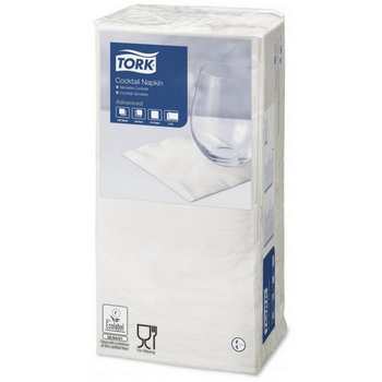 *TOVAGLIOLO COCKTAIL 24X24 BIANCO OVATTA 2 VELI (200pz)