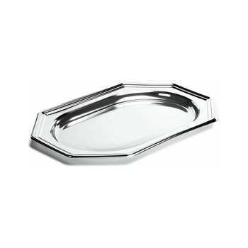 *VASSOIO SABERT OTTAGONALE ARGENTO SMALL IN PET 27X19 (5pz) 135160